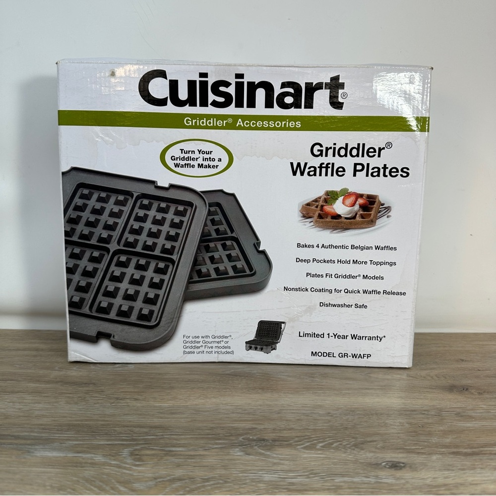 Cuisinart GR-WAFP Griddler Waffle Plates Accessory Accessory 2Metal Pieces NOB - Picture 5 of 12